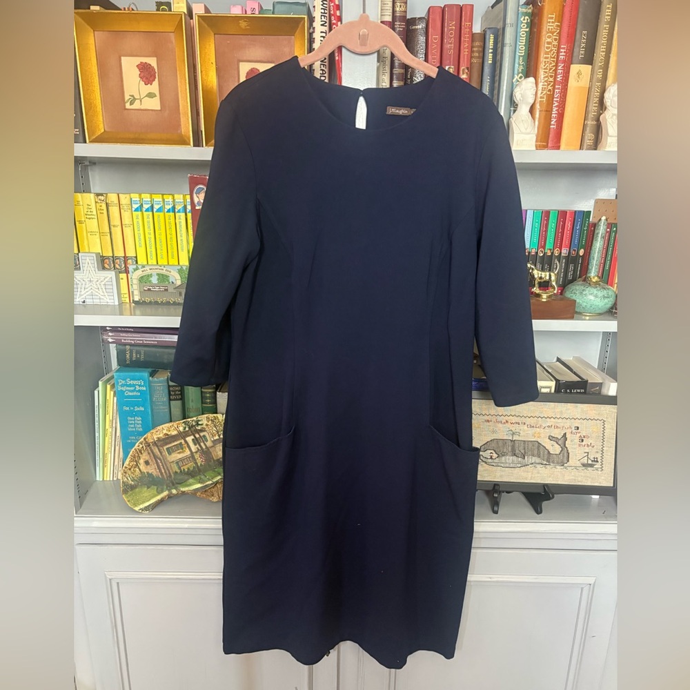 J. McLaughlin Navy Sheath Dress